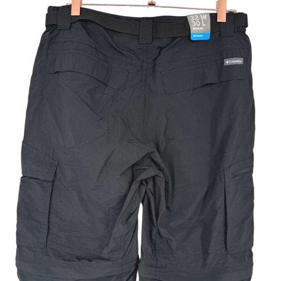 NWT Columbia Mens Silver Ridge Convertible Utility Pants Black Size 32 Hiking - Picture 8 of 13